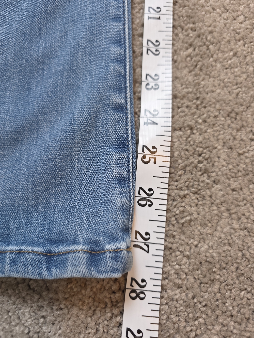Quince Bella Stretch High Rise Kick Flare Jeans Size 32 Medium Wash - Picture 16 of 16